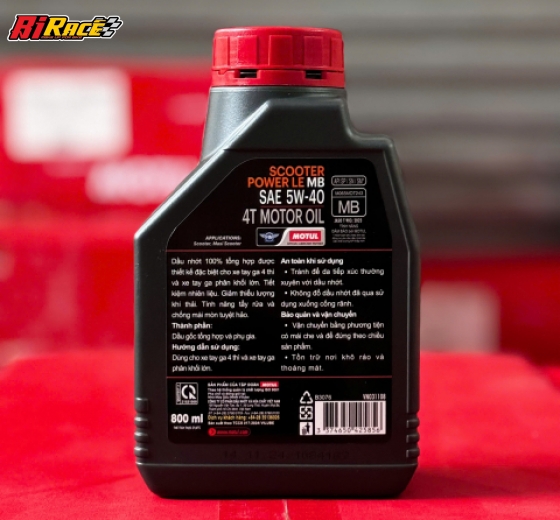 NHỚT MOTUL 5W40 0.8L - CHO XE GA
