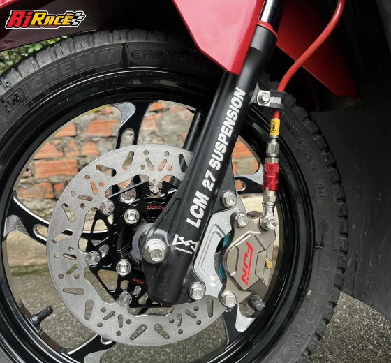 ĐĨA THẮNG GH-RACING - 220MM - 4 lỗ ốc - HONDA,YAMAHA, (ĐEN, XÁM)