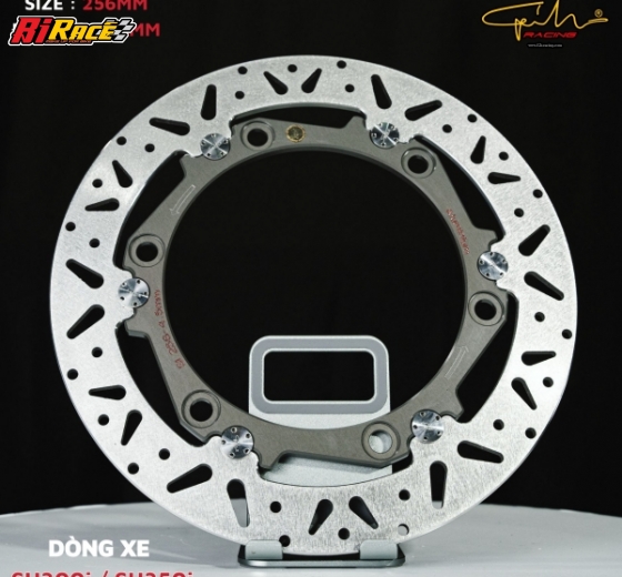 ĐĨA THẮNG GH-RACING SIZE 256MM SH300I / SH350I,(SALE LÒNG ĐEN) 