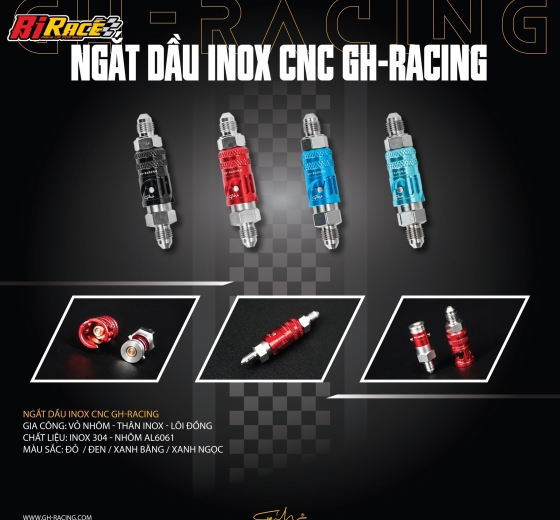 NGẮT DẦU INOX CNC - GH RACING