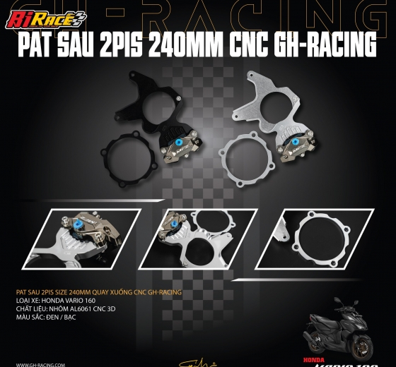 PÁT HEO SAU 2 PIS VARIO 160 QUAY XUỐNG - GH RACING