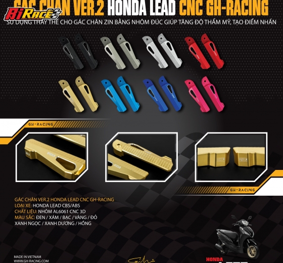 GÁC CHÂN LEAD 2VAL /4VAL - GH RACING VER.2