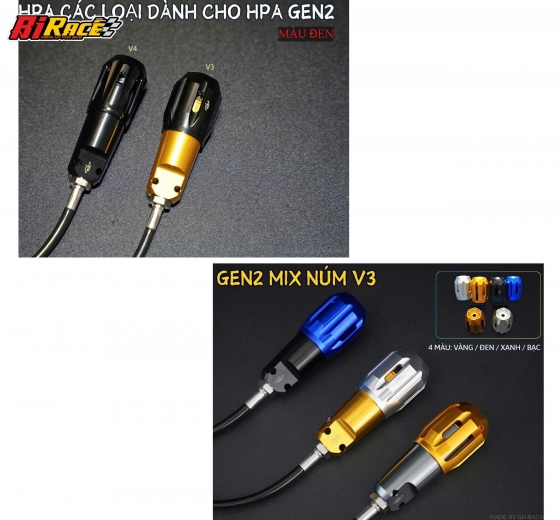 HPA DÂY GH RACING - MẪU GEN 2 MIX NÚM V1 ->V4 ( BÌNH DẦU TRÊN VÀ DƯỚI)