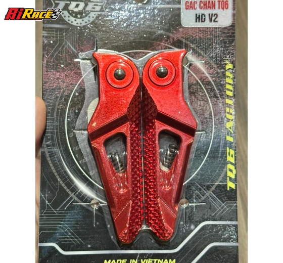 GÁC CHÂN CNC TQ6 V2 - HONDA - ĐỎ